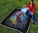 German Shepherd Colorful Quilt Twin Queen King Size 62