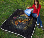 Peacock Bass Fishing Quilt Twin Queen King Size 110