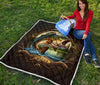 Large Mouth Bass Fishing Quilt Twin Queen King Size 77