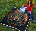 Native American Wolf 3D Quilt Twin Queen King Size 93