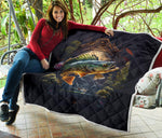 Peacock Bass Fishing Quilt Twin Queen King Size 110