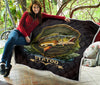 Large Mouth Bass Fishing Quilt Twin Queen King Size 80