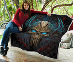 Skull Art Quilt Twin Queen King Size 130