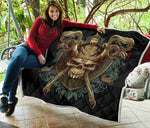 Skull Viking Quilt Twin Queen King Size 135