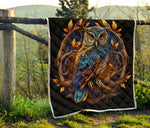 Owl Mandala Quilt Twin Queen King Size 105