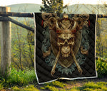 Skull Viking Quilt Twin Queen King Size 135