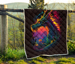 Dragon Colorful Quilt Twin Queen King Size 50