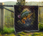 Peacock Bass Fishing Quilt Twin Queen King Size 110