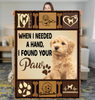 Goldendoodle Blanket When I Needed A Hand I Found Your Paw Sherpa Fleece Blanket 60x80