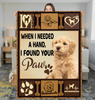 Goldendoodle Blanket When I Needed A Hand I Found Your Paw Sherpa Fleece Blanket 60x80