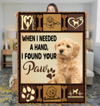 Goldendoodle Blanket When I Needed A Hand I Found Your Paw Sherpa Fleece Blanket 60x80