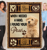 Goldendoodle Blanket When I Needed A Hand I Found Your Paw Sherpa Fleece Blanket 60x80