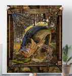 Largemouth Bass Fishing Sofa Blanket 50 x 60 18