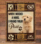 Goldendoodle Blanket When I Needed A Hand I Found Your Paw Sherpa Fleece Blanket 60x80