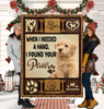 Goldendoodle Blanket When I Needed A Hand I Found Your Paw Sherpa Fleece Blanket 60x80