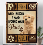 Goldendoodle Blanket When I Needed A Hand I Found Your Paw Sherpa Fleece Blanket 60x80