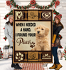 Goldendoodle Blanket When I Needed A Hand I Found Your Paw Sherpa Fleece Blanket 60x80