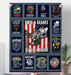 Once A Seabee Always A Seabee Sherpa Blanket