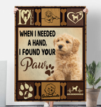 Goldendoodle Blanket When I Needed A Hand I Found Your Paw Sherpa Fleece Blanket 60x80