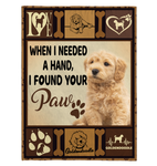 Goldendoodle Blanket When I Needed A Hand I Found Your Paw Sherpa Fleece Blanket 60x80