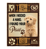 Goldendoodle Blanket When I Needed A Hand I Found Your Paw Sherpa Fleece Blanket 60x80