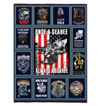 Once A Seabee Always A Seabee Sherpa Blanket