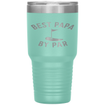 Best Papa By Par Funny Golf Father's Day Grandpa Gift Tumbler Tumblers dad, family- Nichefamily.com