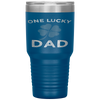 One Lucky Dad - St Patricks Day Retro Father Gift Tumbler Tumblers dad, family- Nichefamily.com