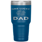 One Lucky Dad - St Patricks Day Retro Father Gift Tumbler Tumblers dad, family- Nichefamily.com