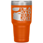 Bearded Dad Funny Beard Humor Father's Day Gift Idea Tumbler Tumblers dad, family- Nichefamily.com