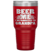 Mens Beer Me Im Promoted To Grandpa Pregnancy Drinking Team Gift Tumbler Tumblers dad, family- Nichefamily.com