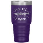 Father's Day Gifts Fishing Reel Cool Papa Dad FUNNY Tumbler Tumblers dad, family- Nichefamily.com