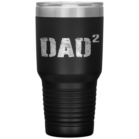 Dad Squared Dad of Two Father's Day Gift Tumbler Tumblers dad, family- Nichefamily.com