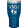 Vintage Promoted to Grandpa 2020 Soon to be Papa Baby Feet Tumbler Tumblers dad, family- Nichefamily.com