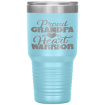 Proud Grandpa Of A Heart Warrior CHD Awareness Gift Tumbler Tumblers dad, family- Nichefamily.com