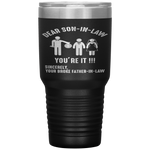 Father in Law Daughters Wedding Joke Humor Son in Law Money Tumbler Tumblers dad, family- Nichefamily.com