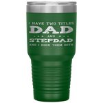 Best Dad and Stepdad Cute Fathers Day Gift from Wife Tumbler Tumblers dad, family- Nichefamily.com