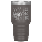 Reel Cool Papa Camouflage American Flag Fathers Day Gift Tumbler Tumblers dad, family- Nichefamily.com