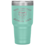 One Badass Bonus Dad Funny Father's Day Gift Tumbler Tumblers dad, family- Nichefamily.com