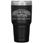 Best Cat Dad Ever. Papa Birthday Father's Day Gift Tumbler Tumblers dad, family- Nichefamily.com