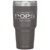 Promoted To Pops Est. 2020 - New Grandpa Baby Announcement Tumbler Tumblers dad, family- Nichefamily.com