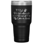 Kids Grandma And Grandpa Love Me Grandchild Tumbler Tumblers dad, family- Nichefamily.com