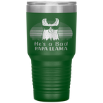 Vintage He's A Bad Papa Llama Funny Father's Day Tumbler Tumblers dad, family- Nichefamily.com