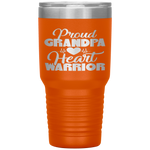 Proud Grandpa Of A Heart Warrior CHD Awareness Gift Tumbler Tumblers dad, family- Nichefamily.com