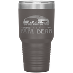 Papa Bear Vintage Daddy Wildling Father's Day Dad Tumbler Tumblers dad, family- Nichefamily.com