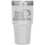 Reel Cool Grandpa Fathers Day Gifts For Fisherman Tumbler Tumblers dad, family- Nichefamily.com