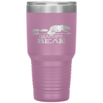 Red Plaid Grandpa Bear Two Cubs Matching Buffalo Pajama Xmas Tumbler Tumblers dad, family- Nichefamily.com