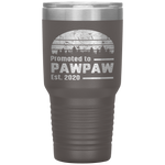 Promoted to Pawpaw Est 2020 Gift Funny New Grandpa Vintage Tumbler Tumblers dad, family- Nichefamily.com