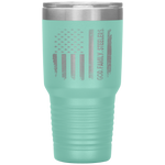 God Family Steelers Pro Us Flag Father's Day Dad Gift Tumbler Tumblers dad, family- Nichefamily.com