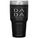 Distressed Dada Funny Retro Father's Day Tumbler Tumblers dad, family- Nichefamily.com